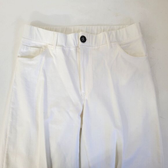 Neon Buddha White Pull-On Tapered Leg Jeans Style Pants - Picture 4 of 5
